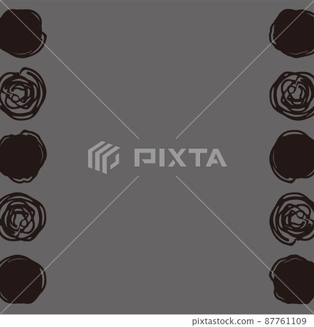 手寫風格圓點方框（深灰色/黑色） 87761109