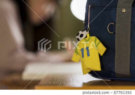 Girls studying with club uniform straps Girls studying with club uniform straps 87761392