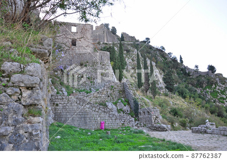 Montenegro World Heritage Fort City Kotor Castle Wall Montenegro World Heritage Fort City Kotor Castle Wall 87762387