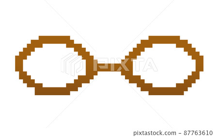 像素藝術眼鏡（棕色） 87763610