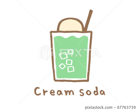 Cute Drink Cream Soda Hand drawn Character Stock Illustration cute-drink-cream-soda-hand-drawn-character-stock-illustration