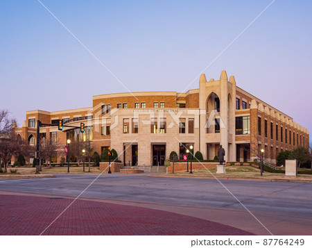Sunset view of the College of Allied Health of University of Oklahoma Health Science Campus 87764249