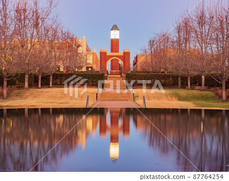 Sunset view of the campus of University of Oklahoma Health Science Campus 87764254