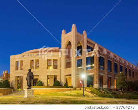 Sunset view of the College of Allied Health of University of Oklahoma Health Science Campus 87764273