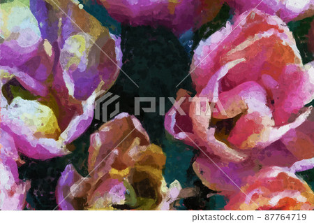 Abstract beautiful oil painting rose flower Abstract beautiful oil painting rose flower 87764719