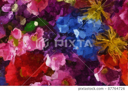 Abstract beautiful oil painting rose flower Abstract beautiful oil painting rose flower 87764726