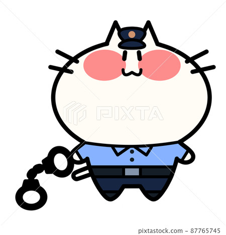 帶手銬的警察 Nyanko 的插圖素材 87765745