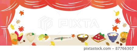 秋天的味道和窗簾的插圖 秋天的味道和窗簾的插圖 87766307