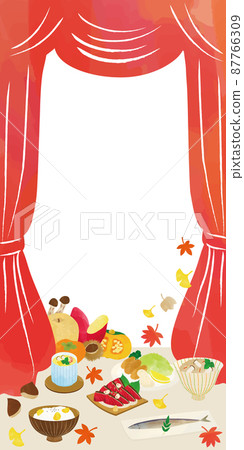 秋天的味道和窗簾的插圖 秋天的味道和窗簾的插圖 87766309