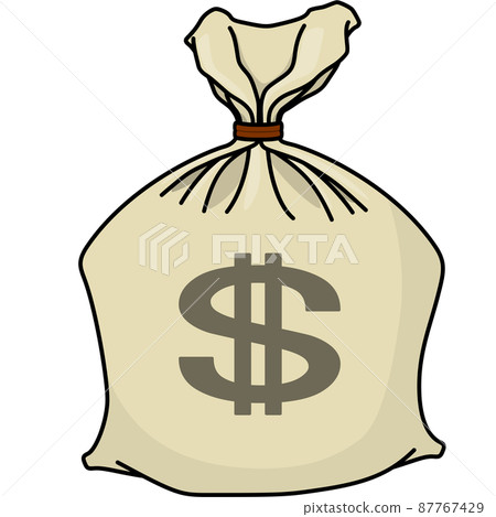 Hemp bag with US dollars (with outline) Hemp bag with US dollars (with outline) 87767429