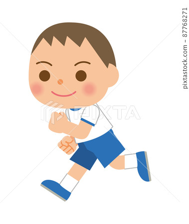 Children running in athletic clothing 87768271