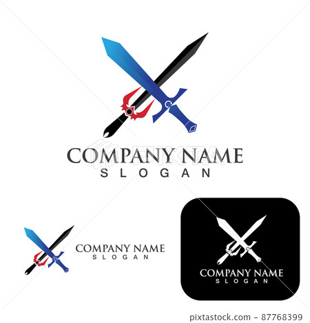Sword game item vector symbol logo template Sword game item vector symbol logo template 87768399