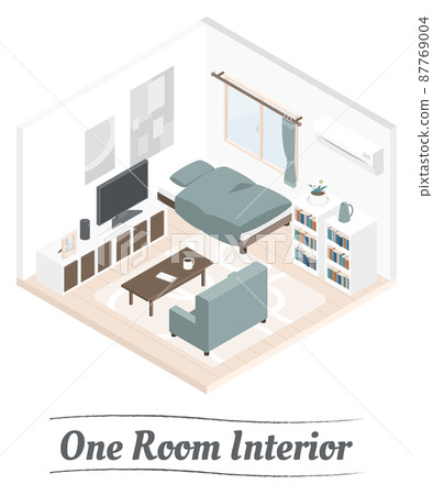 One-room interior / bright room 87769004