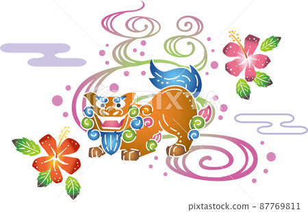 沖繩傳統工藝琉球紅形風獅爺設計 沖繩傳統工藝琉球紅形風獅爺設計 87769811