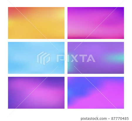 Set of vector blurred backgrounds. The collection covers for your projects. Colored meshes for presentations and web projects. 87770485