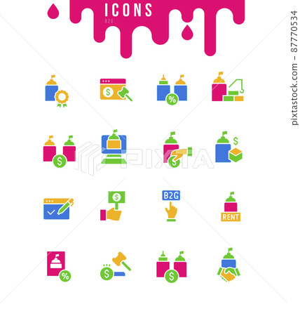 Collection simple icons of b2g on a white background. Modern black and white signs for websites, mobile apps, and concepts Collection simple icons of b2g on a white background. Modern black and white signs for websites, mobile apps, and concepts 87770534