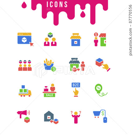 Collection simple icons of b2c on a white background. Modern black and white signs for websites, mobile apps, and concepts Collection simple icons of b2c on a white background. Modern black and white signs for websites, mobile apps, and concepts 87770556
