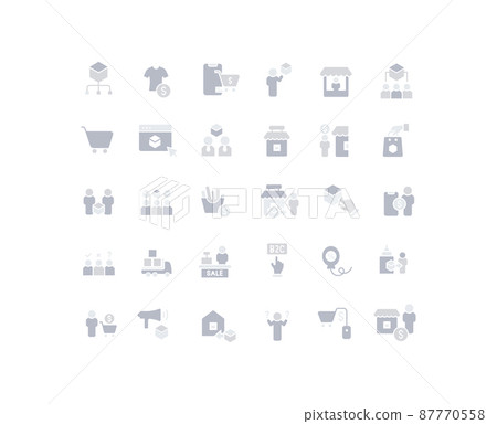Collection simple icons of b2c on a white background. Modern gray shadows signs for websites, mobile apps, and concepts Collection simple icons of b2c on a white background. Modern gray shadows signs for websites, mobile apps, and concepts 87770558