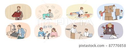 Set of people and works or occupations Set of people and works or occupations 87770858