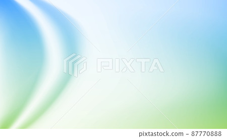 Wave-like drape of white cloth, blue and green light and shadow, background image 87770888