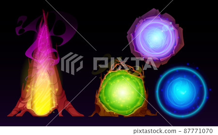 Magic portals, fantasy teleports, fairy tale set 87771070