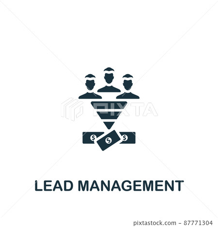 Lead Management icon. Monochrome simple icon for templates, web design and infographics 87771304