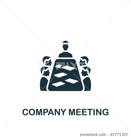 Company Meeting icon. Monochrome simple icon for templates, web design and infographics 87771305