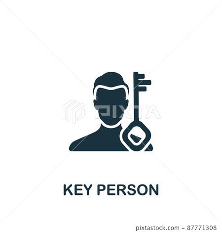 Key Person icon. Monochrome simple icon for templates, web design and infographics 87771308