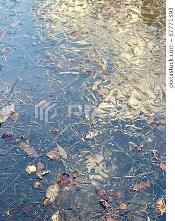 Ice covered lake Ice covered lake 87771393
