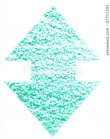 Arrow drawn with crayon Vertical direction Dark blue Green Other colors available 87772393