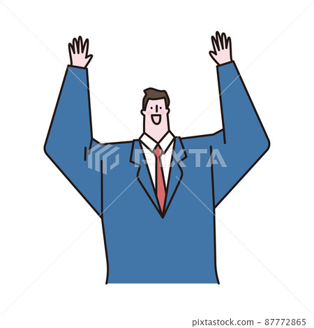 Hurray businessman_outline available Hurray businessman_outline available 87772865