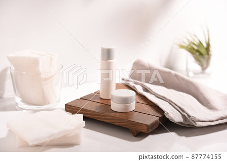 Everyday scenery with skin care bottles 87774155