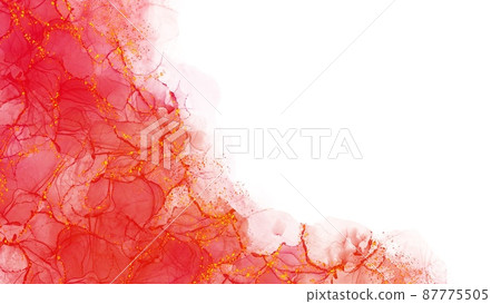 Red ink art background material - Stock Illustration [87775505] - PIXTA