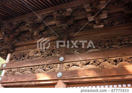 青梅站附近住吉神社禮拜堂天花板上的木雕（3） 87775833