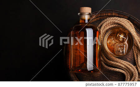 Bottle with rum 87775957