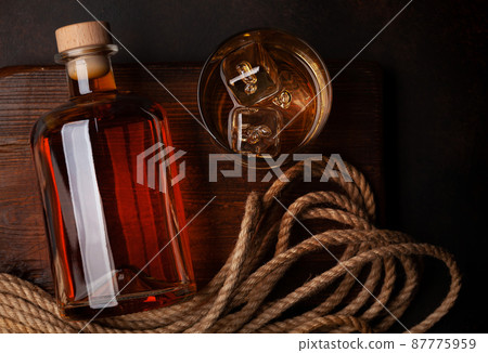 Bottle with rum 87775959