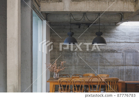 cafe interior Layout in a loft style in dark colors open space interior view of various coffee Welcome open coffee shop background. cafe interior Layout in a loft style in dark colors open space interior view of various coffee Welcome open coffee shop background. 87776783