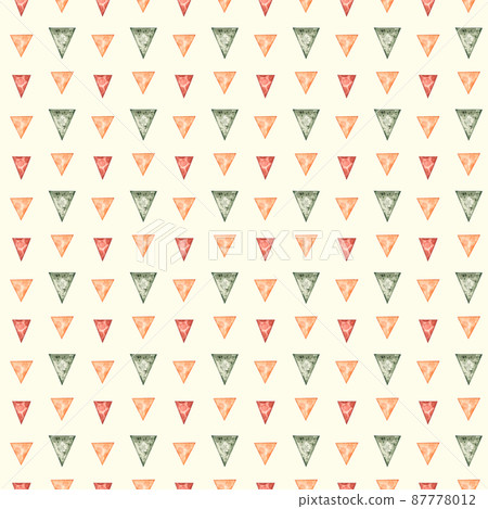 Watercolor pattern with flags in boho style 87778012
