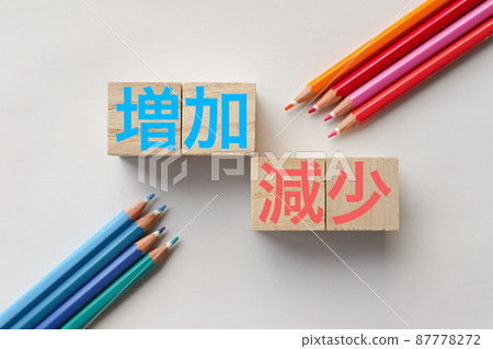 Increase and decrease character material 87778272