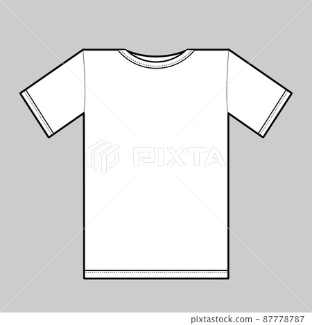 Blank white T-shirt template isolated on gray background Blank white T-shirt template isolated on gray background 87778787