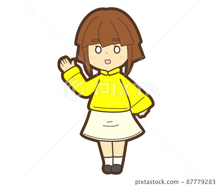 Girl with brown short hair 2 Girl with brown short hair 2 87779283