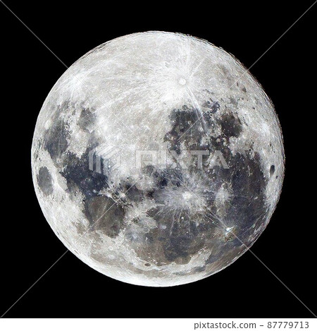 Facial expression of the full moon 87779713