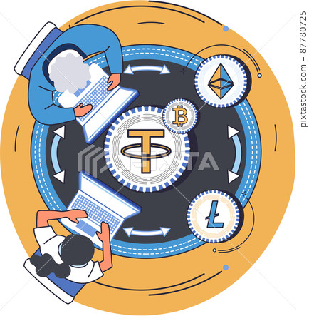 Cryptocurrency exchange platform and blockchain. Bitcoin mining, exchange platform, investment technology 87780725