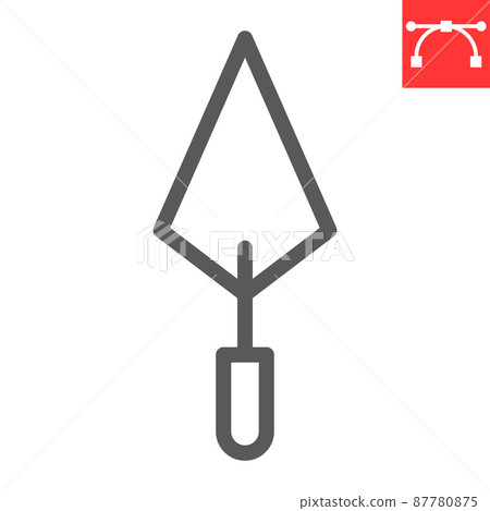 Trowel line icon Trowel line icon 87780875