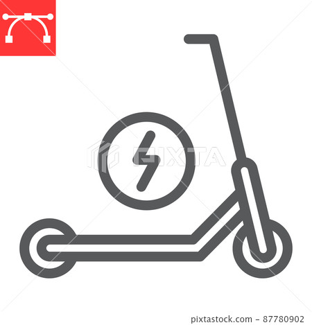 Electric scooter line icon 87780902