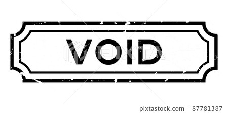 Grunge black void word rubber seal stamp on white background Grunge black void word rubber seal stamp on white background 87781387