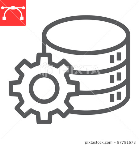 Database management line icon Database management line icon 87781678
