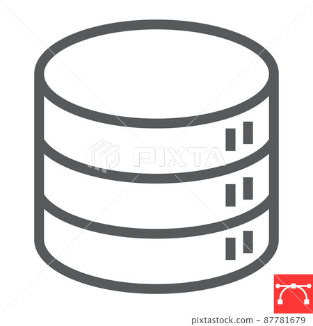 Database line icon 87781679