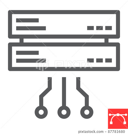 Data network line icon - Stock Illustration [87781680] - PIXTA