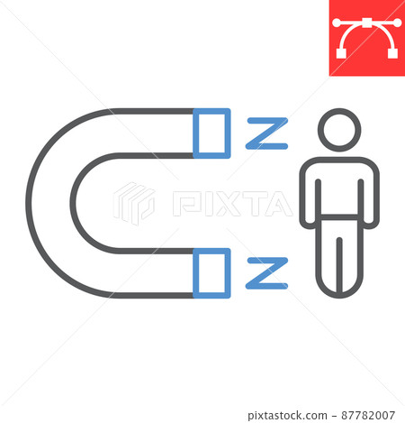 User engagement line icon 87782007